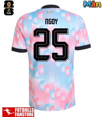 Belgien Nathan Ngoy #25 Bortatröja VM 2026 Kortärmad